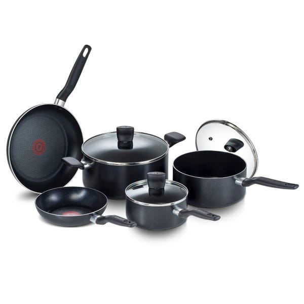 T-fal Specialty Nonstick Saute Pan with Glass Lid 5 Quart Oven Safe 350F  Cookware, Pots and Pans, Dishwasher Safe Black