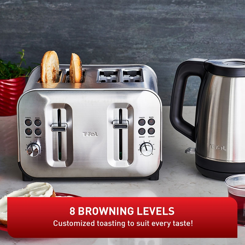 T fal Element 4 Slice Toaster Breakfast is a breeze with the T fal Element 4 Slice Toaster