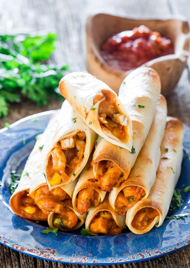 Air Fryer Chicken Taquitos