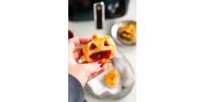 Air Fryer Jack-O'-Lantern Strawberry Hand Pies