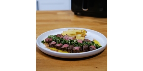 Air Fryer Ribeye with Chimichurri