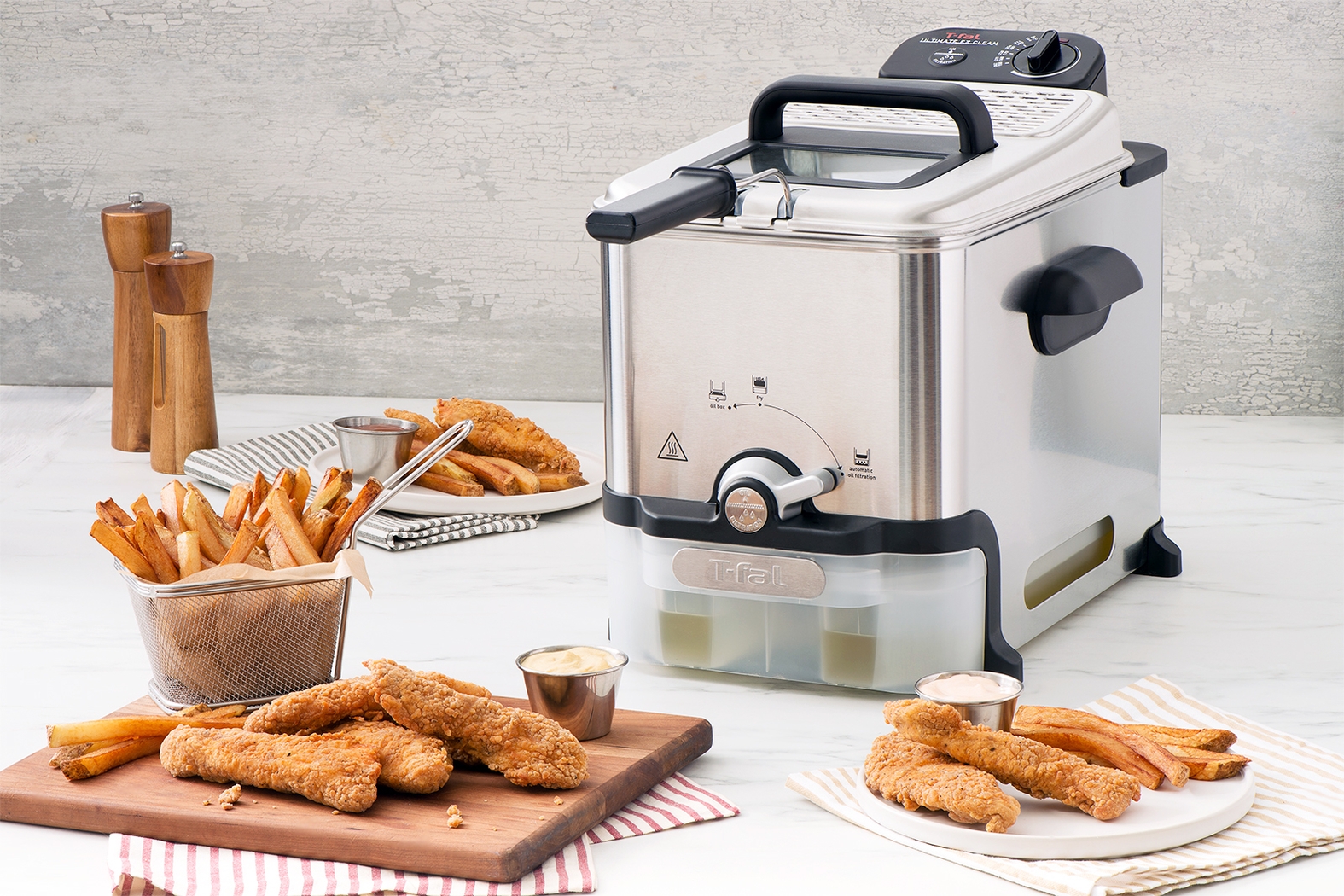 Ez Clean Pro Deep Oil Fryer with Digital Timer and Oil Filtration System,  3.5 liter