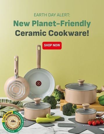 T-fal Ceramic Nonstick Cookware, pots & pans