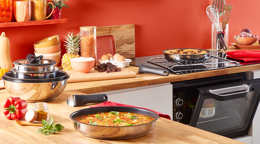 Batterie de cuisine TEFAL Ingenio Eco Resist 3 casseroles+poignée